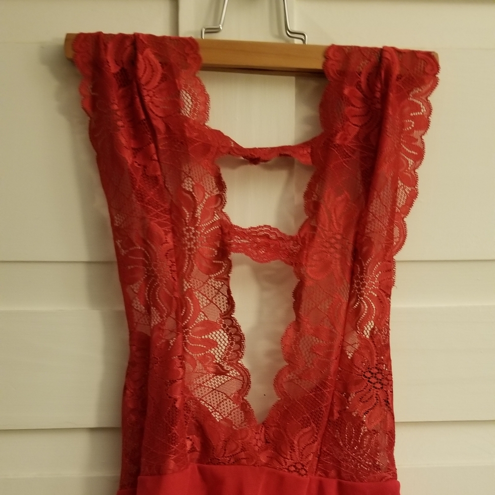 Red Lace Teddy
